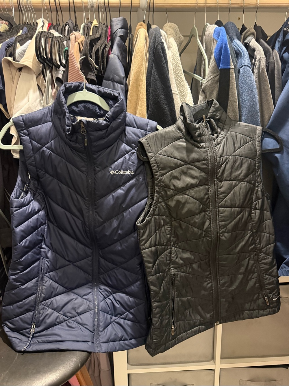 Columbia Women's Quilted Vest in Navy and Black